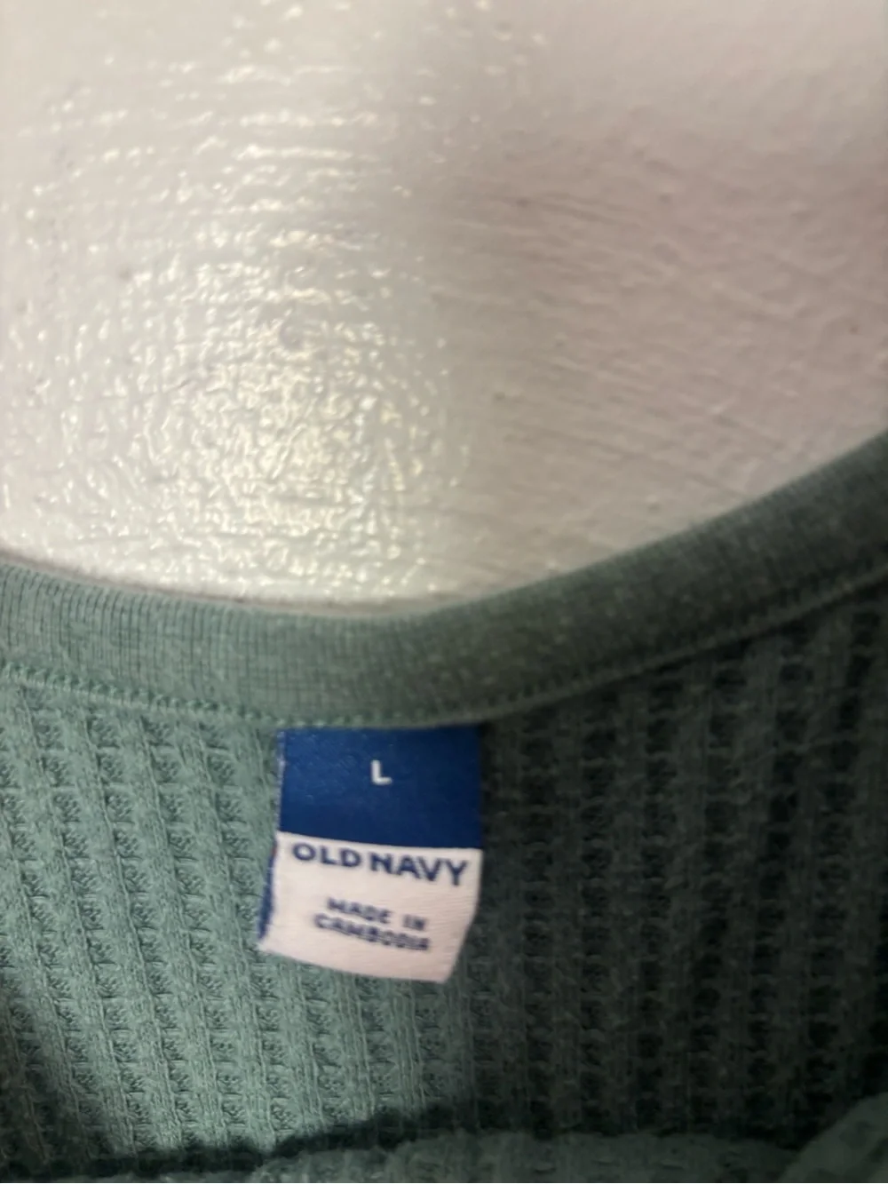 Old Navy Sage Green Waffle Knit Button Front Bralette Size Large